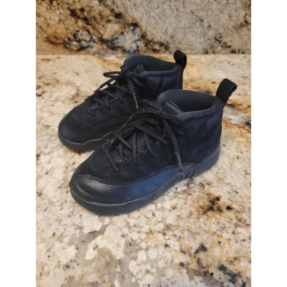 Jordan 12 Retro Toddler's TD Black Taxi 850000-071 Size 10C Excellent Condition
